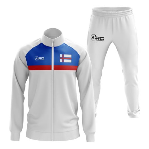 Faroe Islands Concept Football Tracksuit (White)