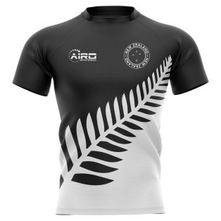 2020-2021 New Zealand All Blacks Fern Concept Rugby Shirt - Kids