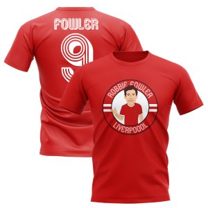 Robbie Fowler Liverpool Illustration T-Shirt (Red)