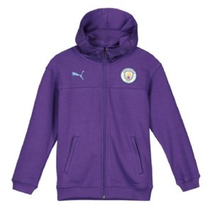 2019-2020 Manchester City Puma Casuals Full Zip Hoody (Purple) - Kids