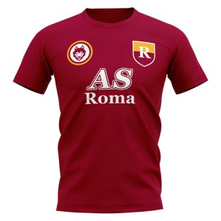 Roma Vintage Football T-Shirt (Maroon)