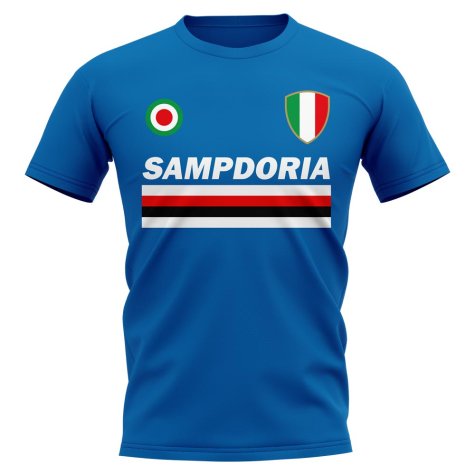 Sampdoria Vintage Football T-Shirt (Blue)
