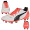 Puma Evopower 3.2 FG Football Boots (White-Orange) - Kids