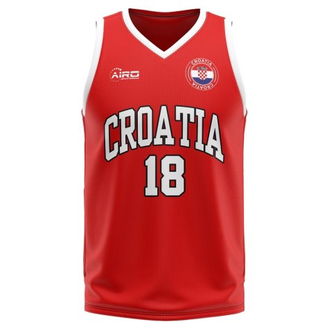 Croatia Home Concept Basketball Shirt - Little Boys