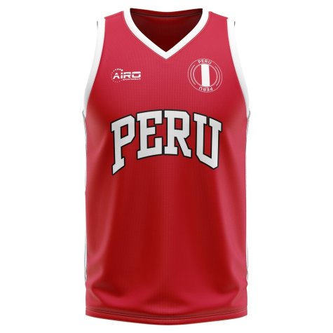 Peru Home Concept Basketball Shirt - Little Boys