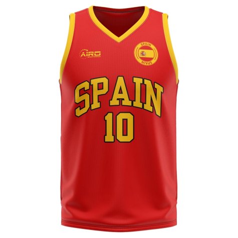 Spain Home Concept Basketball Shirt - Little Boys