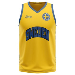 Sweden Home Concept Basketball Shirt