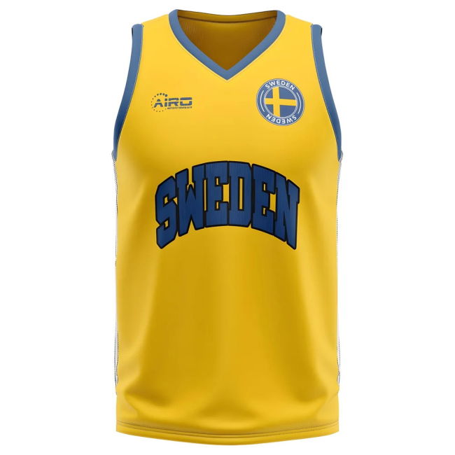 Sweden Home Concept Basketball Shirt
