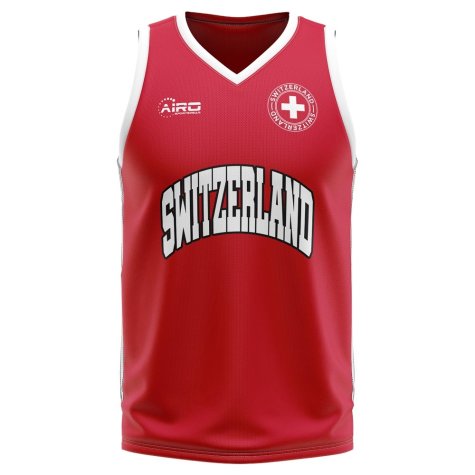 Switzerland Home Concept Basketball Shirt - Kids