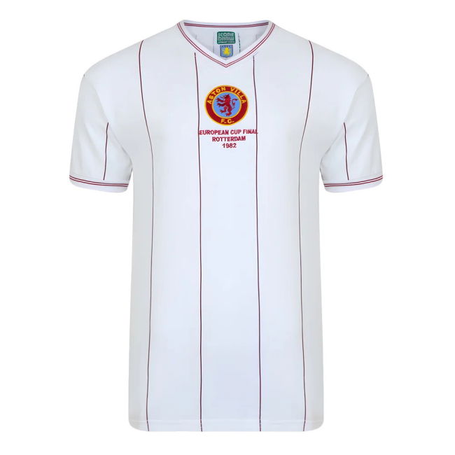 Score Draw Aston Villa 1982 Euro Final Retro Football Shirt