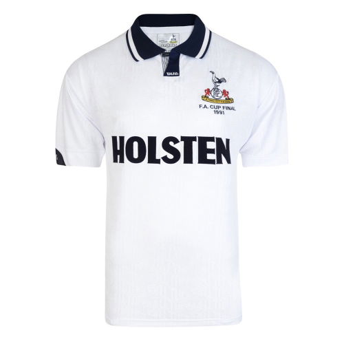 Score Draw Tottenham Hotspur 1991 FA Cup Final Retro Football Shirt