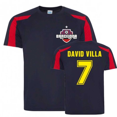 David Villa Barcelona Sports Training Jersey (Navy)