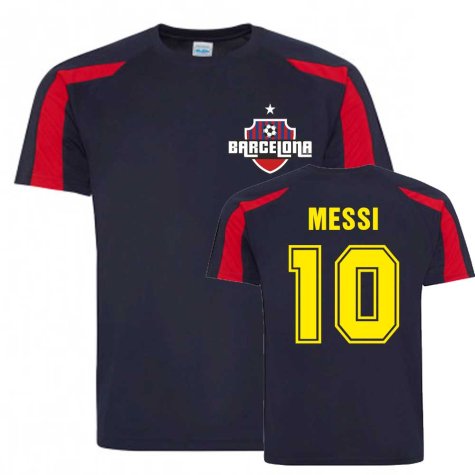 Lionel Messi Barcelona Sports Training Jersey (Navy)