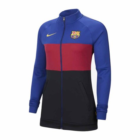 2020-2021 Barcelona Nike I96 Jacket (Blue-Red) - Womens