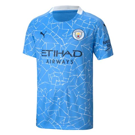 2020-2021 Manchester City Puma Home Football Shirt (Kids)