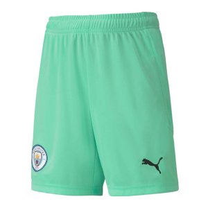 2020-2021 Man City Home Goalkeeper Shorts (Green) - Kids