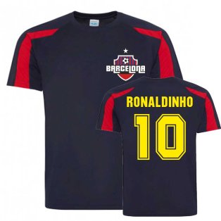 Ronaldinho Barcelona Sports Training Jersey (Navy)