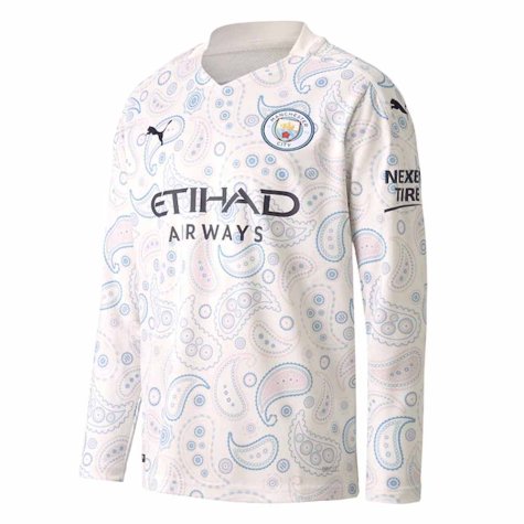 2020-2021 Manchester City Puma Third Long Sleeve Shirt (Kids)