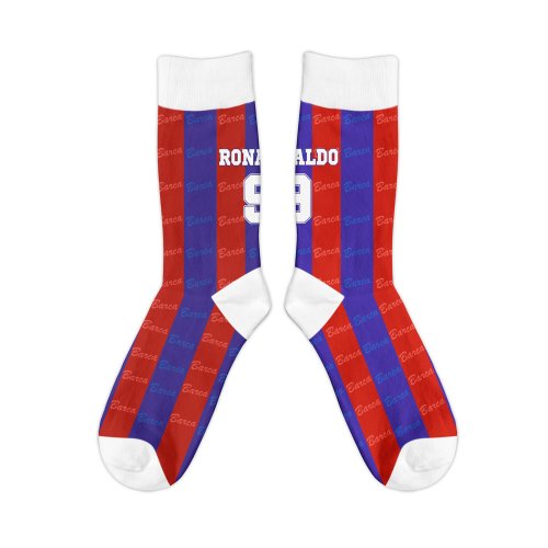 Barcelona 1996-1997 Ronaldo Retro Football Socks