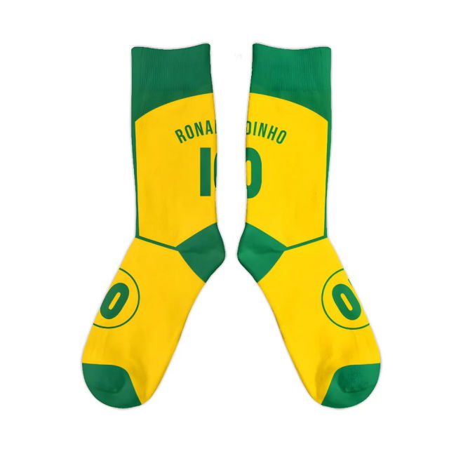 Brazil 2004 Ronaldinho Retro Football Socks