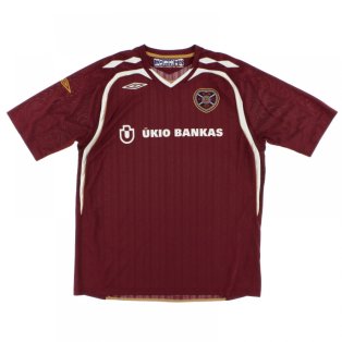 Hearts 2007-08 Home Football Shirt ((Excellent) XL)
