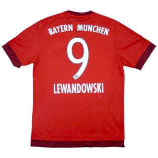 Bayern Munich 2015-16 Home Shirt #9 Lewandowski (2XL) ((Excellent) XXL)