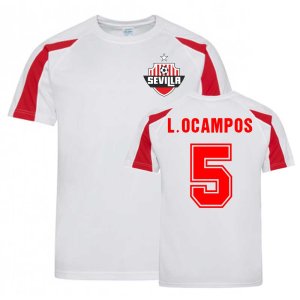 Lucas Ocampos Sevilla Sports Training Jersey (White-Red)