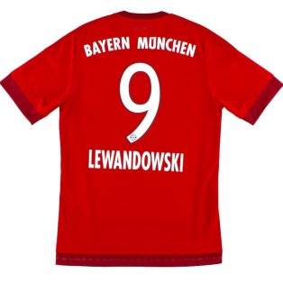 Bayern Munich 2015-16 Home Shirt (Lewandowski #9) ((Fair) L)