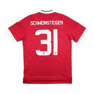 Manchester United 2015-16 Home Shirt (Schweinsteiger #31) ((Very Good) S)