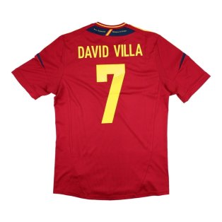 Spain 2012-13 Home Shirt (David Villa #7) (M) ((Excellent) M)