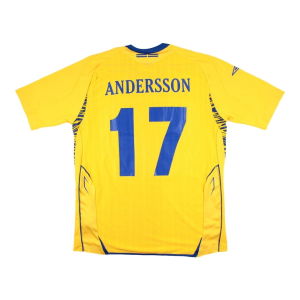 Sweden 2007-08 Home Shirt (Andersson #17) ((Excellent) L)