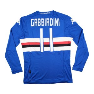 Sampdoria 2014-15 Home Long Sleeve Shirt (Gabbiadini #11) ((Excellent) XL)