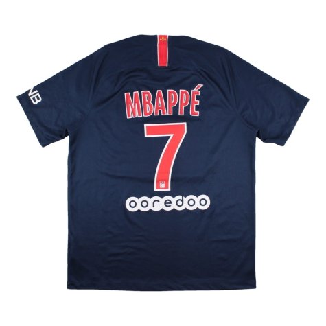 PSG 2018-19 Home Shirt (Mbappe #7) ((Excellent) L)