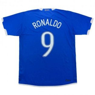 Brazil 2008-10 Away Shirt (Ronaldo #9) ((Excellent) S)