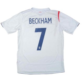 England 2006-08 Home Shirt (Beckham #7) ((Excellent) S)