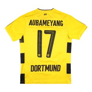 Borussia Dortmund 2017-18 Home Shirt (Aubameyang #17) (Excellent)
