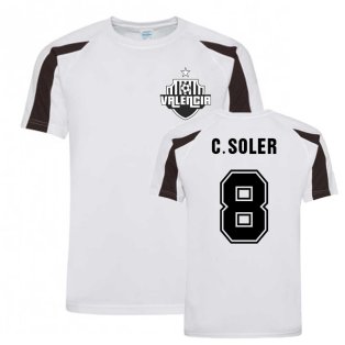 Carlos Soler Valencia Sports Training Jersey (White).