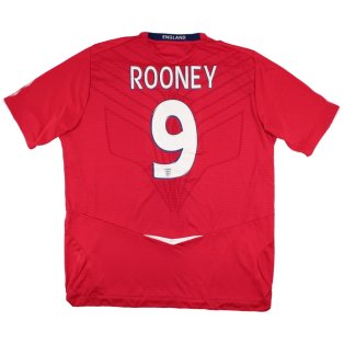 England 2008-09 Away Shirt (Rooney #9) (Mint)