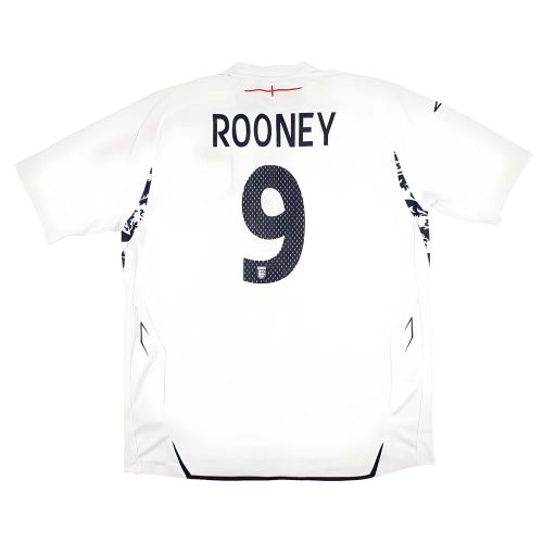 England 2007-09 Home Shirt (Rooney #9) (Excellent)