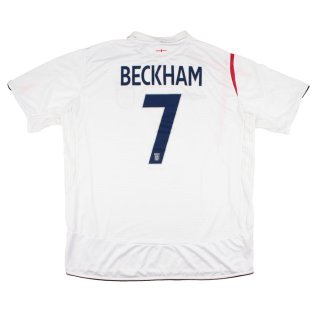 England 2005-07 Home Shirt (Beckham #7) (Very Good)