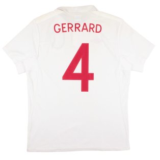 England 2010-12 Home Shirt (Gerrard #4) (L) (Excellent)