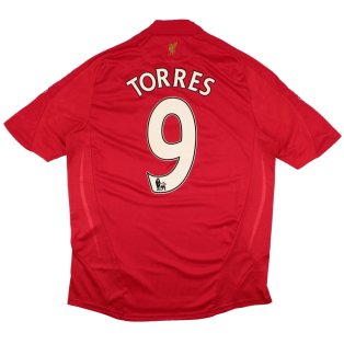Liverpool 2008-10 Home Shirt (Torres #9) (M) (Excellent)