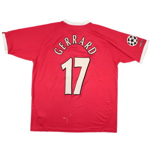 Liverpool 2001-03 European Home Shirt (XL) Gerrard #17 (Good