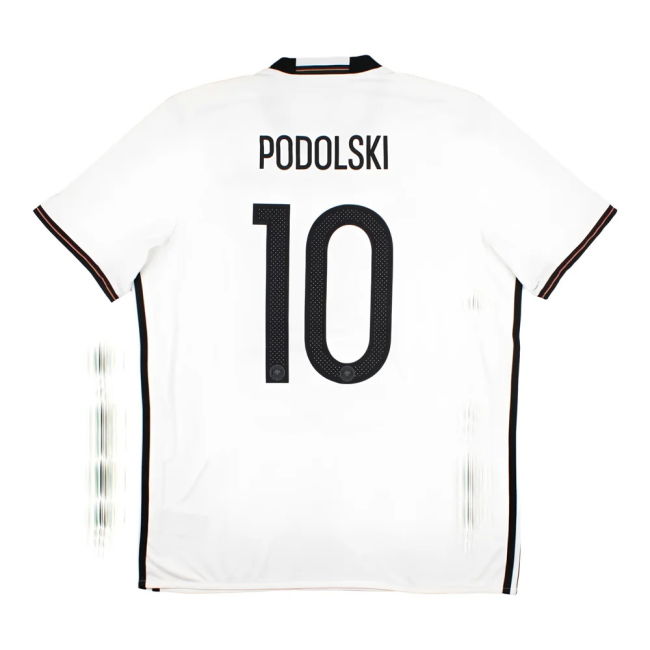 Germany 2016-17 Home Shirt (L) Podolski #10 (Very Good)