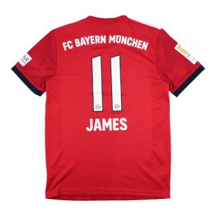 Bayern Munich 2018-19 Home Shirt (S) James #11 (Excellent)