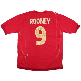 England 2006-08 Away Shirt (L) Rooney #9 (Excellent)