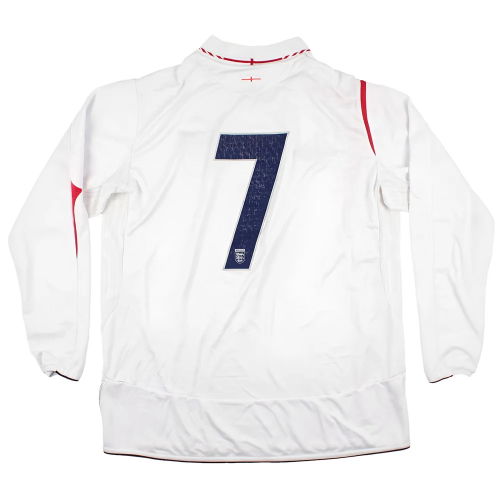 England 2005-07 Long Sleeve Home Shirt (XL) #7 (Very Good)