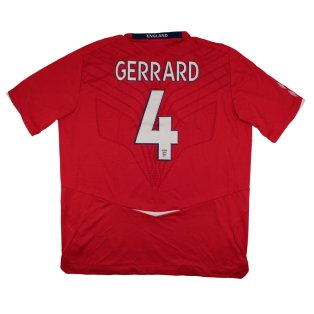 England 2008-10 Away Shirt (XXL) Gerrard #4 (Excellent)