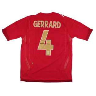 England 2006-08 Away (M) Gerrard #4 (Excellent)