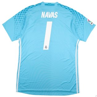 Real Madrid 2016-17 Goalkeeper Home Shirt (L) Navas #1 (Excellent)